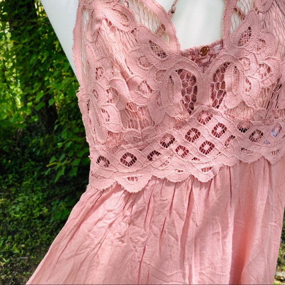 Free People Adella Rose Lace Mini Slip Dress NWT - Picture 6 of 8